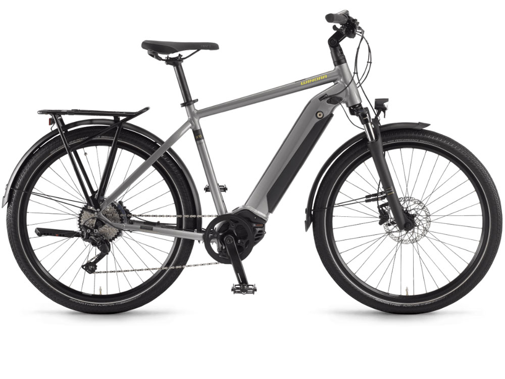 Winora Sinus iX10 Trekking E-Bike Herren (27,5" | 500Wh | hellgrau) Größe: 48 cm