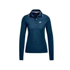 Maier Sports Comfort Langarm Poloshirt Damen (blau)