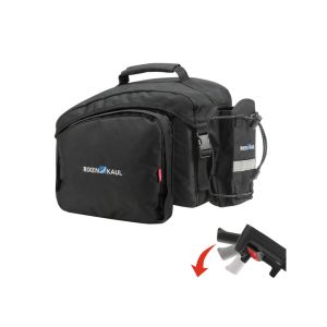 KLICKfix Rackpack 1+ Gepäckträgertasche (schwarz mit Uniklip | 13-18 Liter)