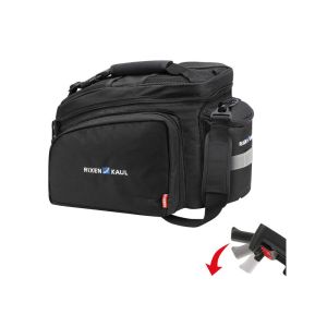 KLICKfix Rackpack 2+ Gepäckträgertasche schwarz mit Uniklip | 12-16 Liter)