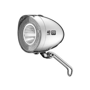 XLC Scheinwerfer LED Retro (Reflektor | 40 Lux | Schalter | Standlicht | Sensor | schwarz)