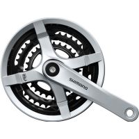 Shimano FC-TY501 Kettenradgarnitur (6/7/8-fach | 28/38/48 Zähne | 170mm | silber | mit KSS)
